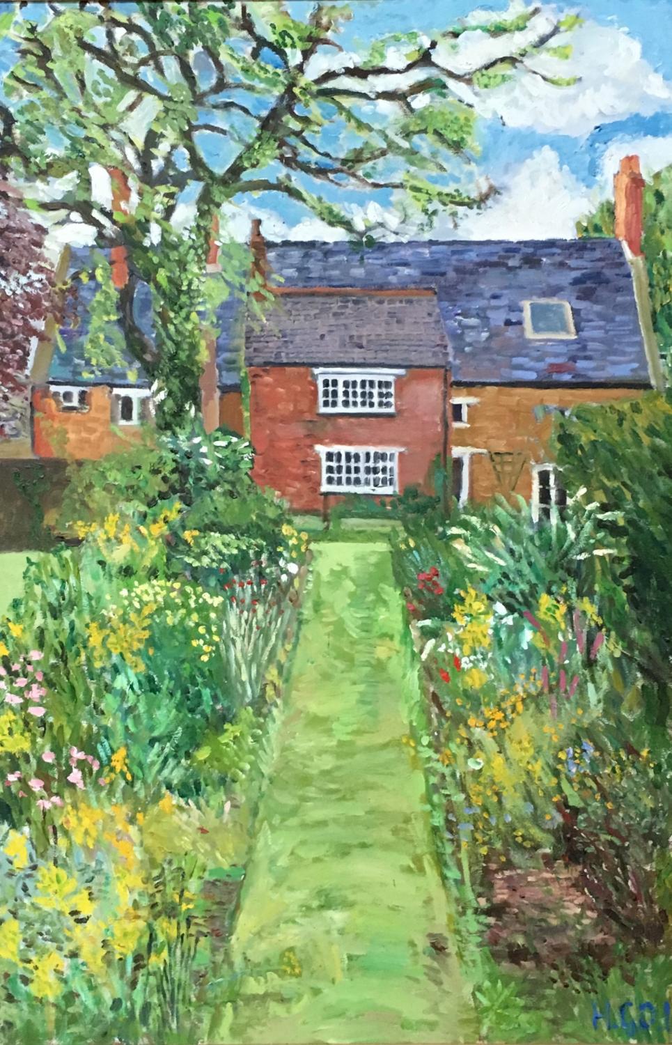 Cottage garden Fawsley, Northamptonshire by N