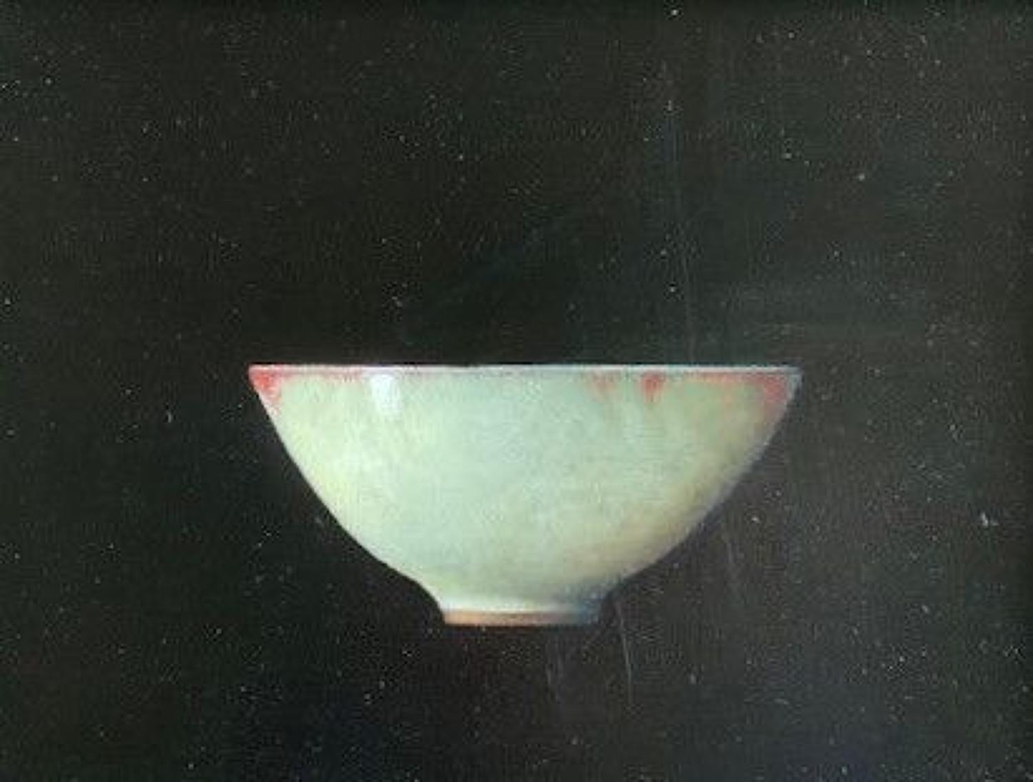 Judith Kuehne. Pale Chun Bowl, Copper red rimmed