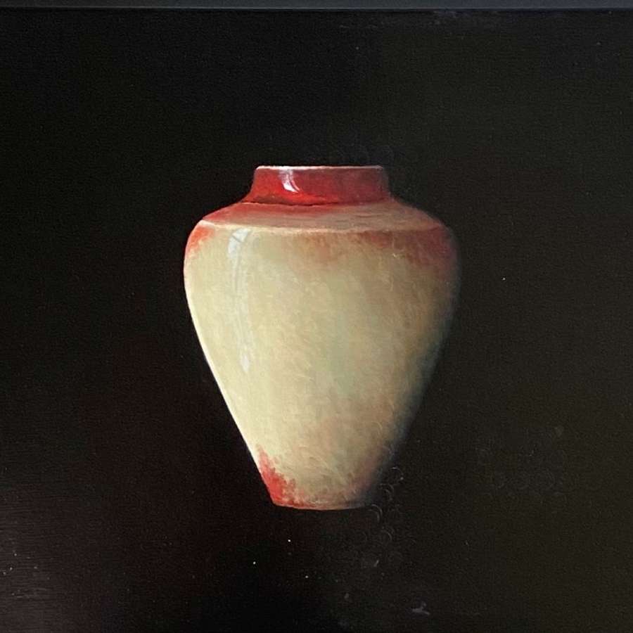 Judith Kuehne. ‘Red Copper splashed Chun Canopic Jar 111'