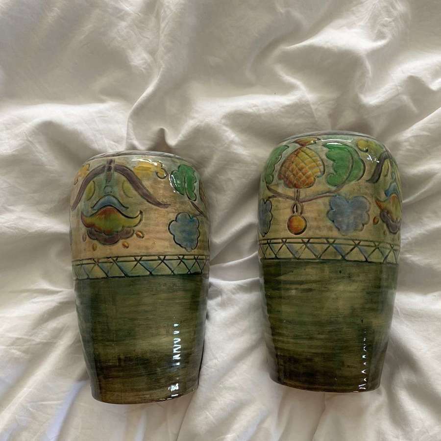 A Pair of Brangwynware Royal Doulton Vases.