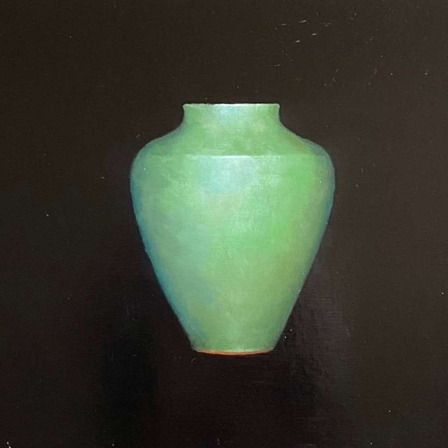 Judith Kuehne.  Celadon Canopic Jar.